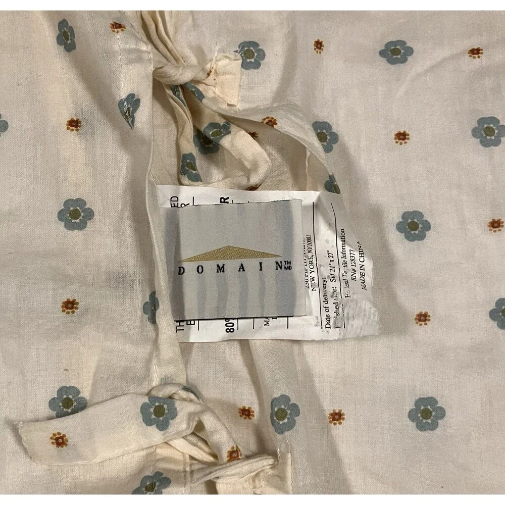 Domain Quilted Pillow Shams Set Of 2 Floral Paisley 21x27” Retro Boho